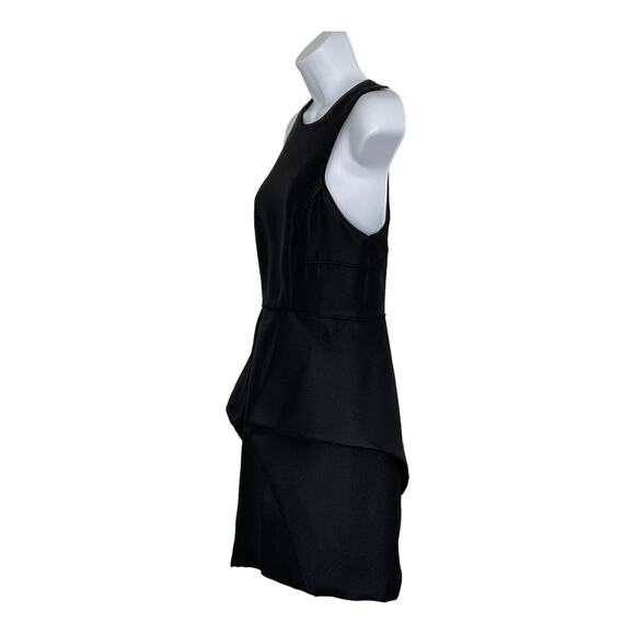 Tibi Open Back Peplum Dress Black 4 - Picture 5 of 14